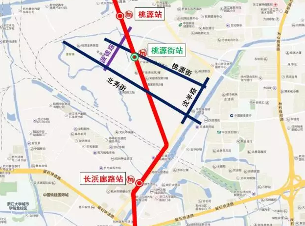 过杭钢到紫金港路的杭州地铁4号线选址有微调 有可能在这增加一个站?